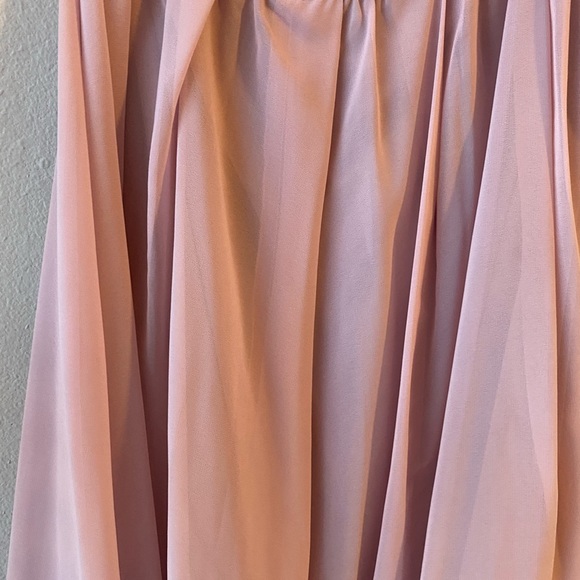 Long pink chiffon skirt - Picture 2 of 3